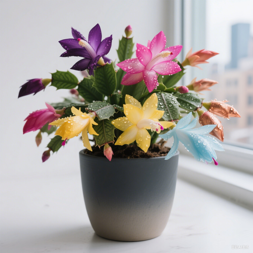 🌸 Mix Colors Schlumbergera Seeds – Easy-Care Blooms in Every Shade. Even in Winter ❄️🌈