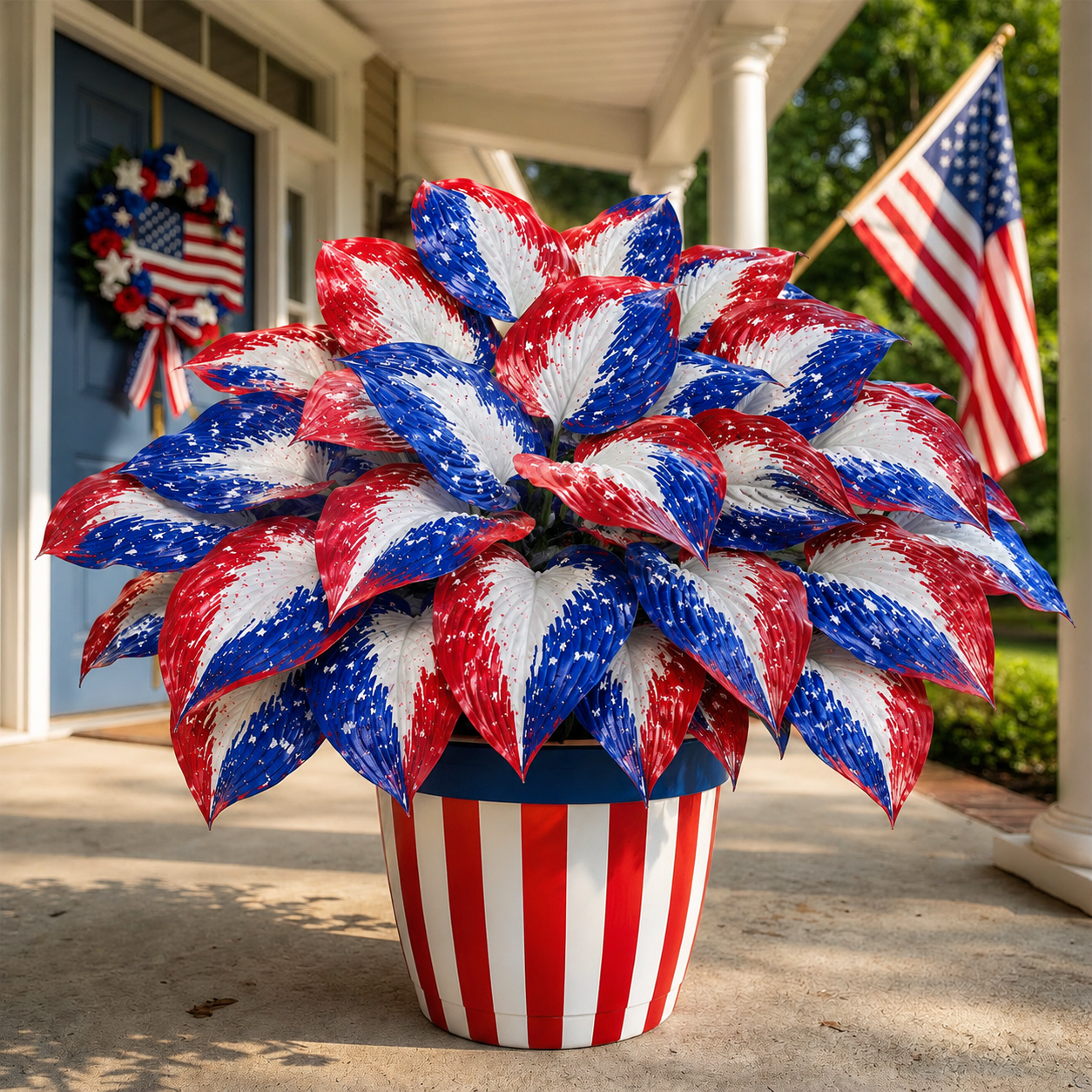 🔥Celebrate America's 250th 🌱UV Resistant Artificial Independence Day Hosta Decor suit🇺🇸