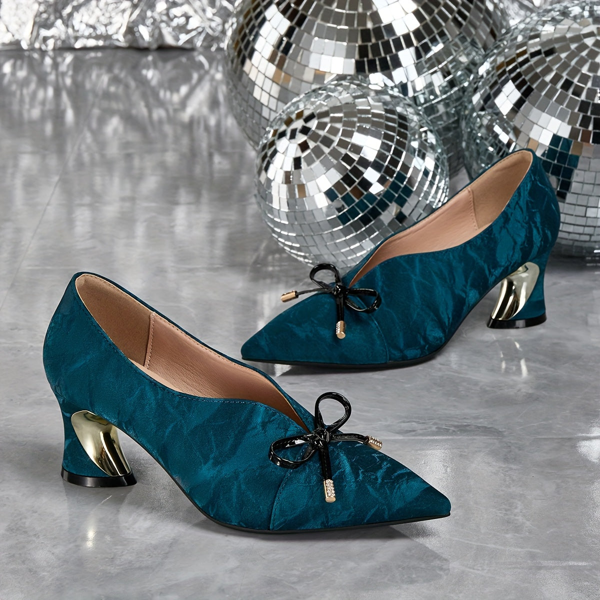 Elegant Women'S Fashionable Pointed High Heels, Comfortable Chunky Heel Casual Versatile Style., Women Shoes