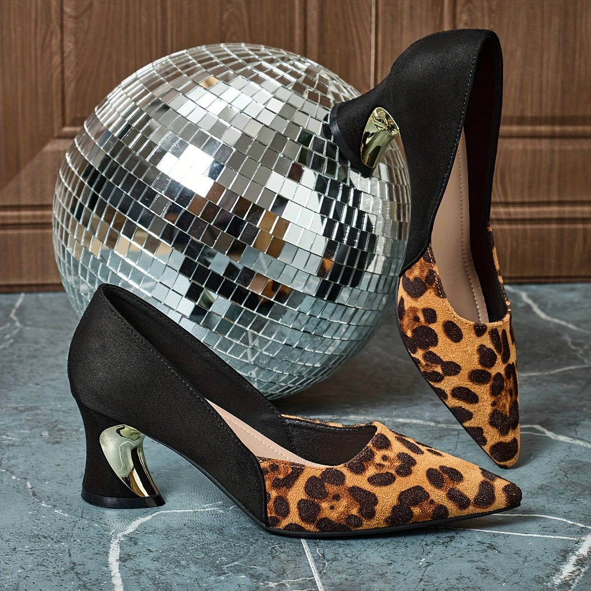 Leopard Print European and American Fashion Pointed New Style Light Luxury High-end Versatile Temperament High Heels, Women Shoes