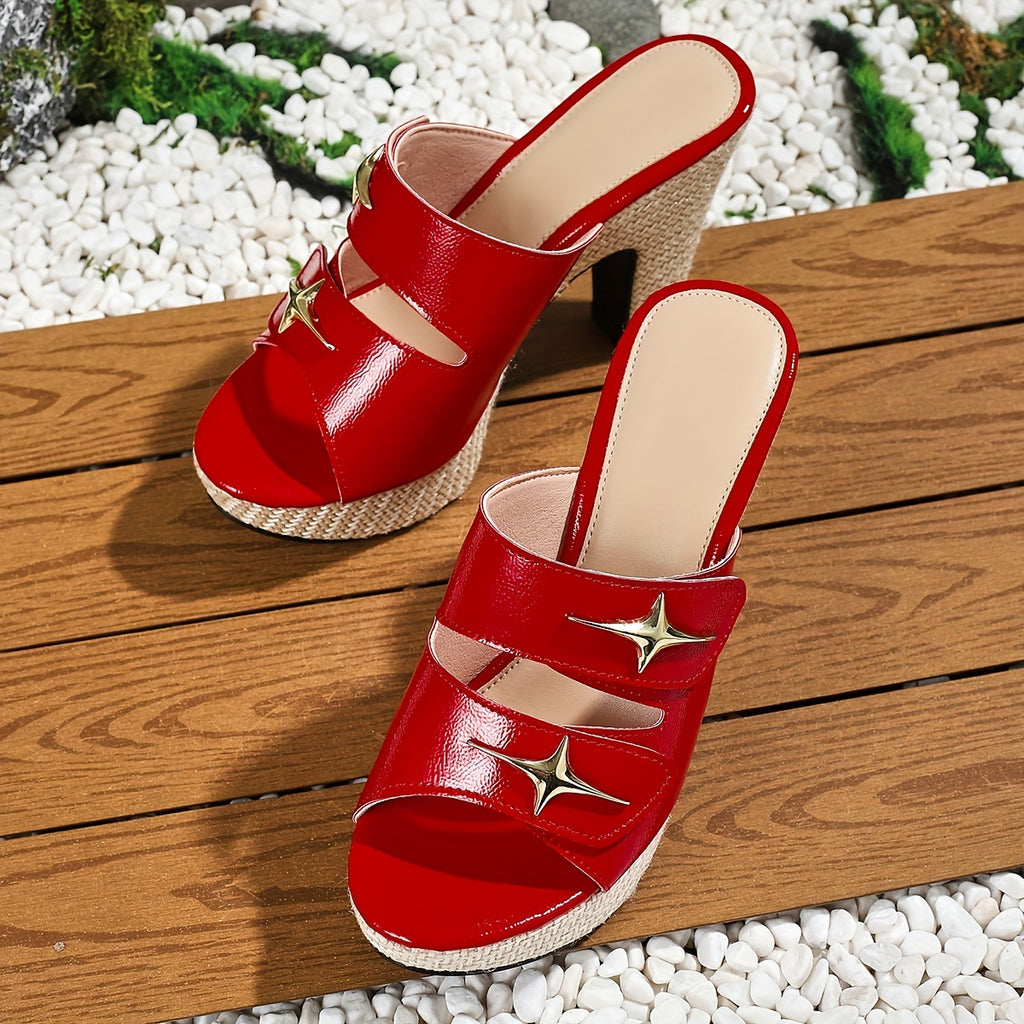 Elegant Women'S Casual Minimalist High-Heeled Sandals with Solid Color And Metal Buckle, Versatile Shoes Suitable for Parties, Banquets, And Leisure., Women Shoes