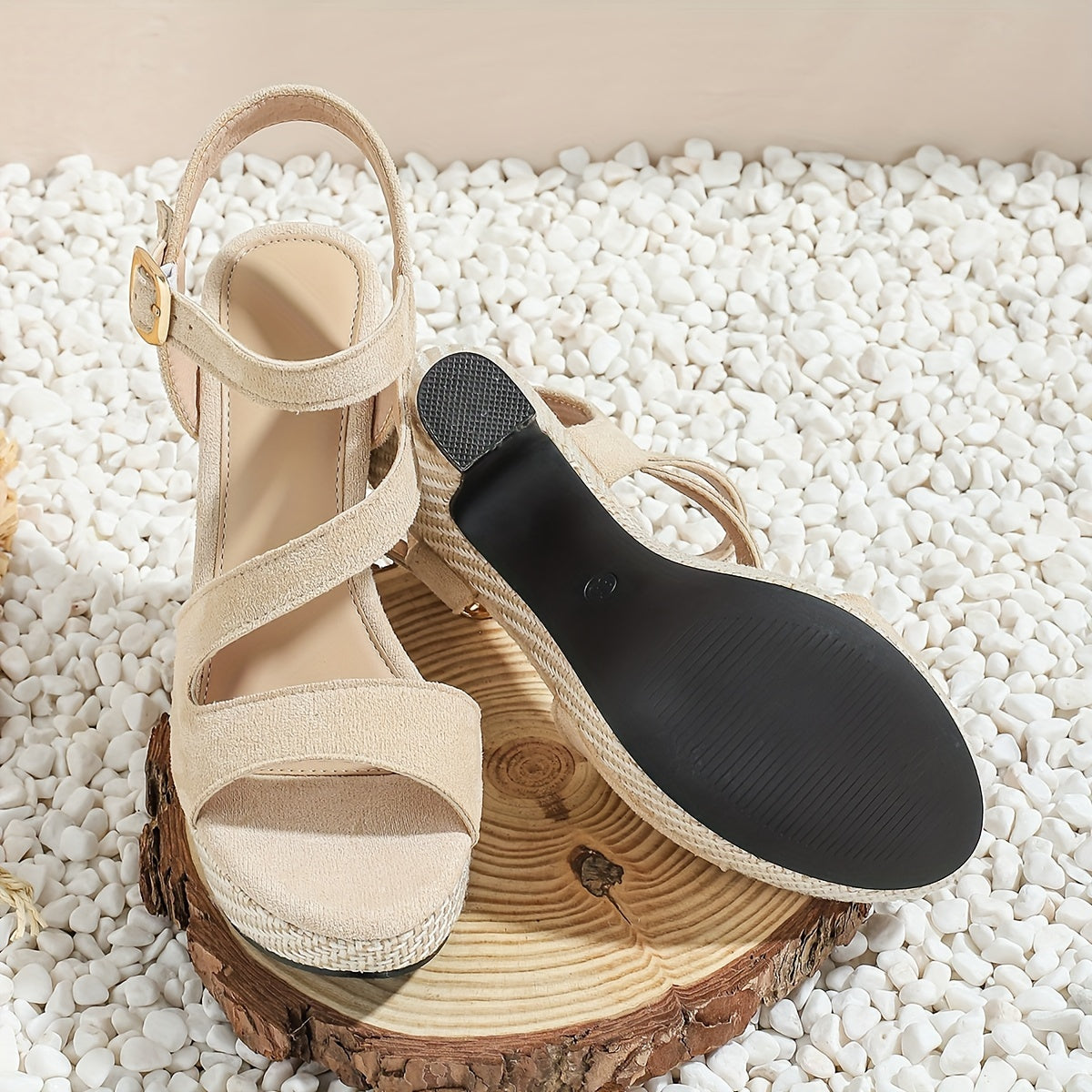Elegant Women'S Bohemian Thick Sole Platform Sandals - Open Toe Ankle Strap with Adjustable Hook & Loop Closure, Ultra-High Heel, All-Season Versatile Fashion Shoes in Green, White, Black, Chunky Heel Sandals, Comfortable Footwear, Durable Tpr Sole