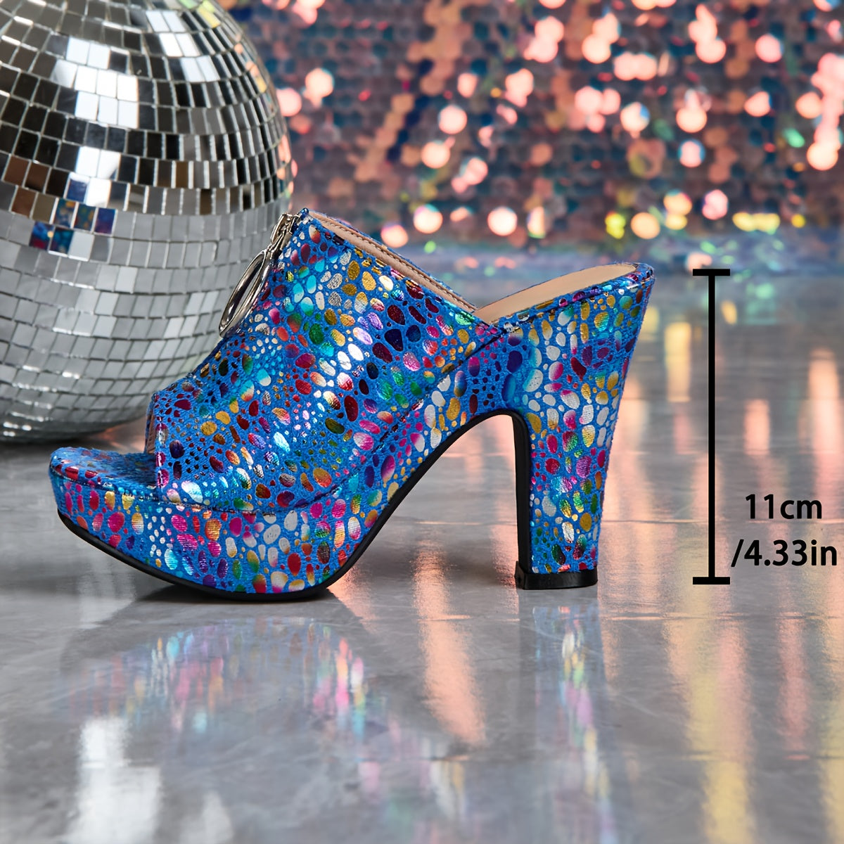 Elegant Open-Toe High-Heeled Sandals for Women with a Printed Zipper And Ethnic Style, Suitable for Weddings, Parties, Gifts, And Any Occasion., Women Shoes