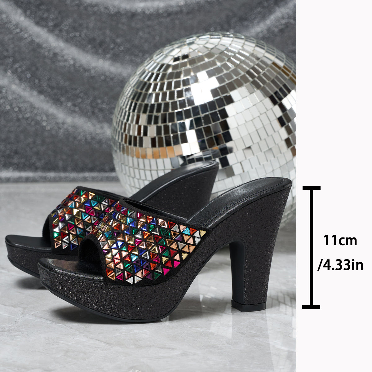 Elegant Women'S Fashionable High-Heeled Sandals Adorned with Diamonds, Women Shoes