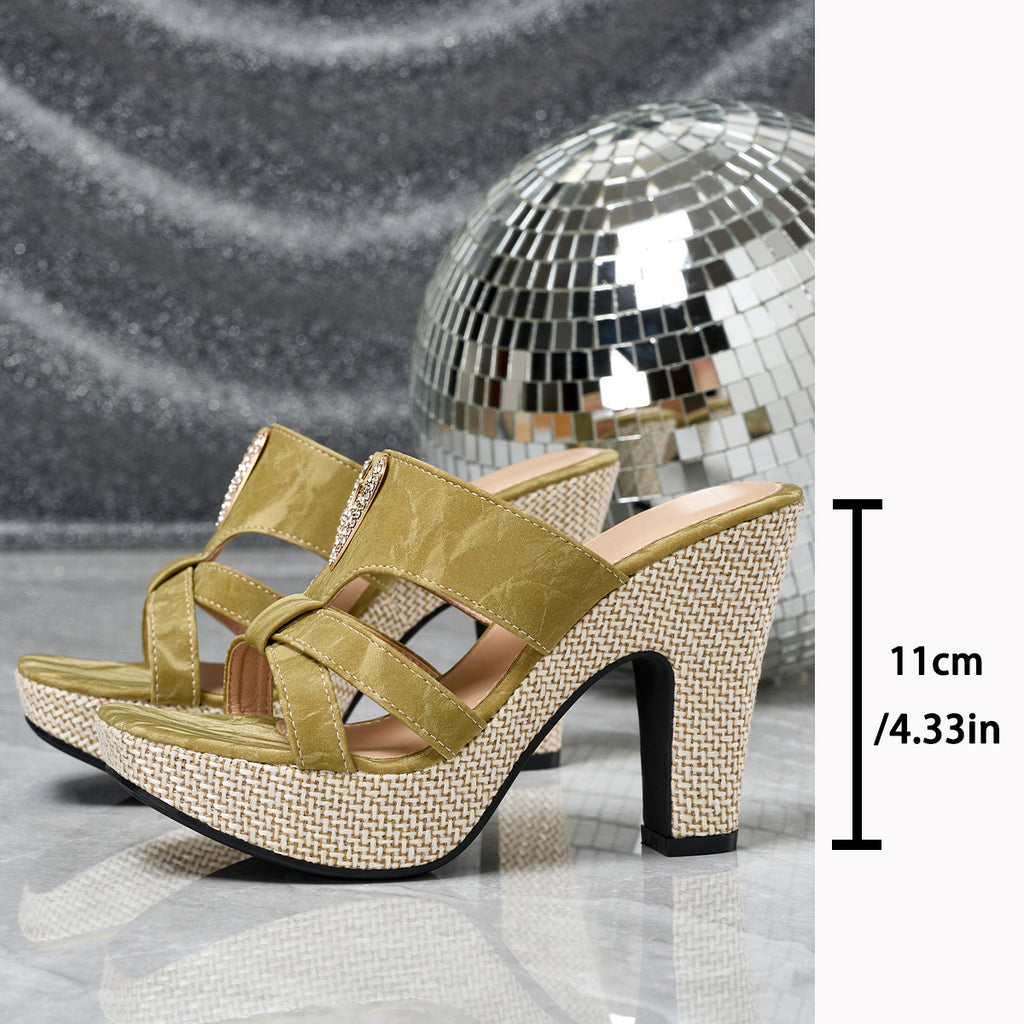 Elegant Women'S High Heels with a Stylish Crisscross Strap Design., Women Shoes