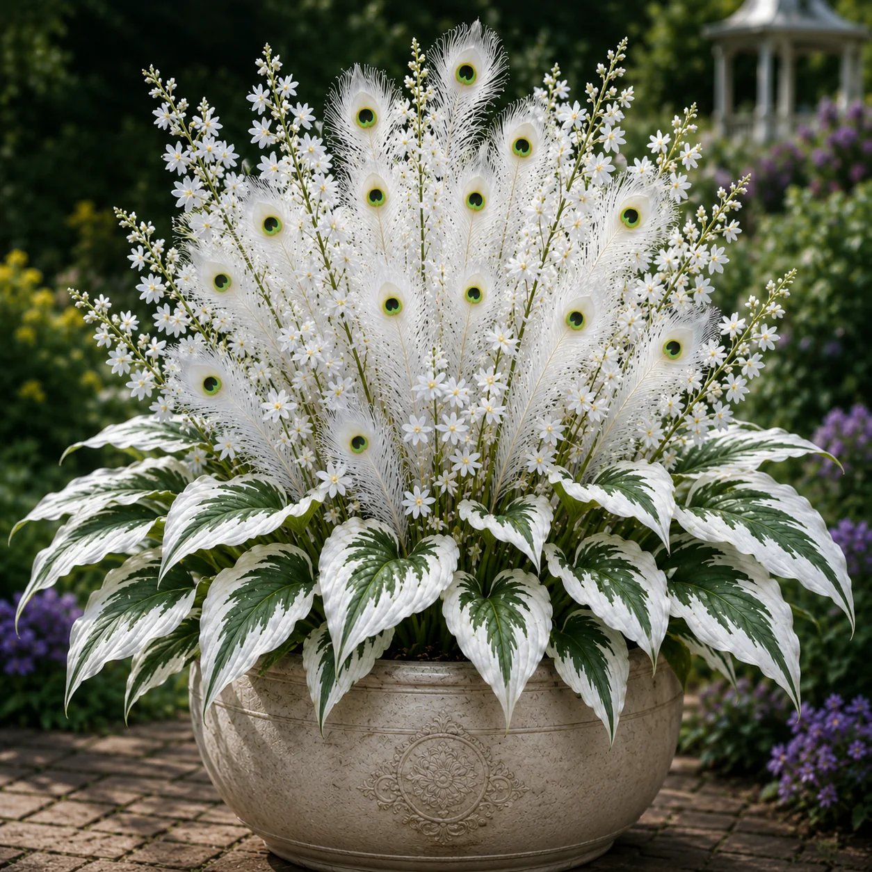 🔥LAST DAY SALE 49% OFF-🏠🤗 Peacock Flame Hosta Seeds💥 Stunning Colors That Brighten Any Space