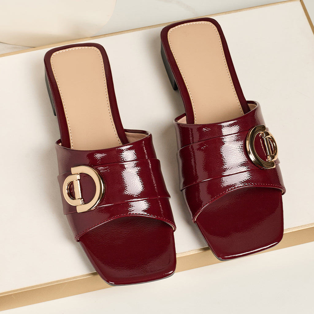 Ladies' Fashionable And Elegant Open-Toe Low-Heeled Sandals with a Square Toe And Metal Buckle, Suitable for Casual Parties, Banquets, And Outdoor Occasions., Women Shoes