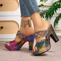 Elegant Women's Fashion Open-Weave High-Heel Sandals, Women Shoes