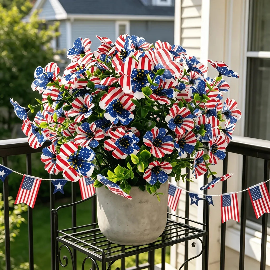 🔥4th of July Hot Sale 60% Off 🔥 Patriotic Red White Blue Artificial Flowers💐