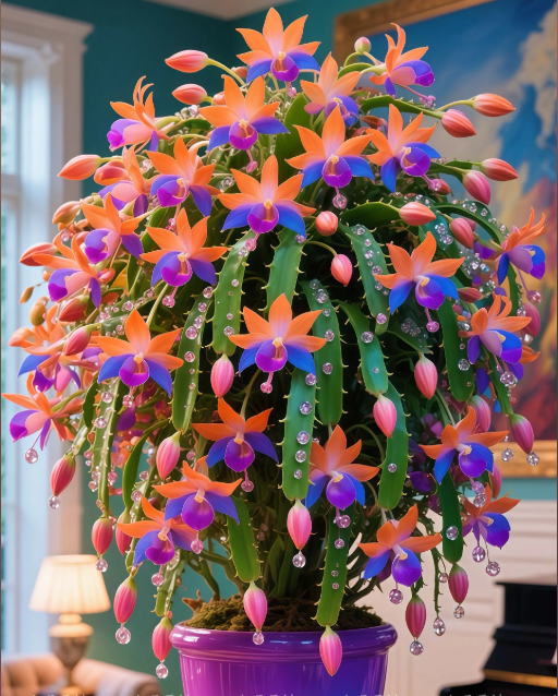 🌸 Mix Colors Schlumbergera Seeds – Easy-Care Blooms in Every Shade. Even in Winter ❄️🌈