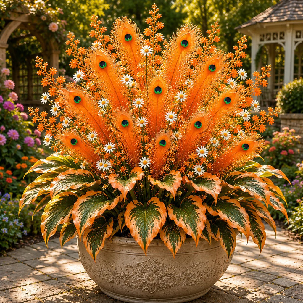 🔥LAST DAY SALE 49% OFF-🏠🤗 Peacock Flame Hosta Seeds💥 Stunning Colors That Brighten Any Space