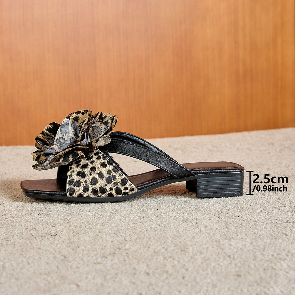 Elegant Women'S Leopard Print Beach Casual Sandals, Women Shoes