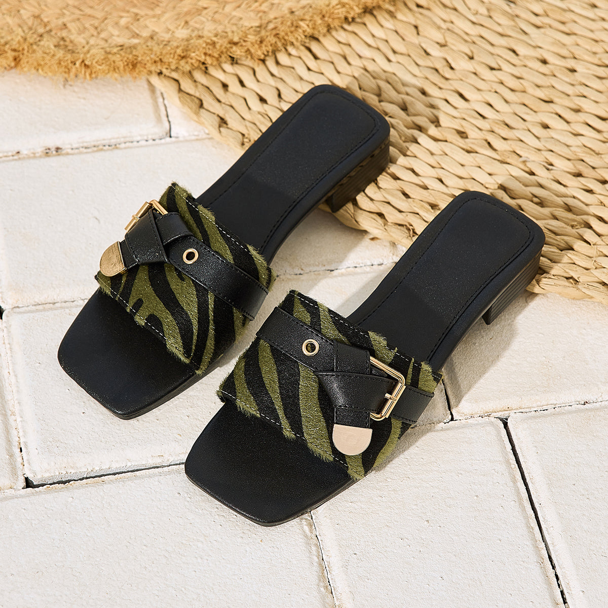 Elegant Women'S Vintage Comfortable Versatile Half-Slide Sandals, Women Shoes