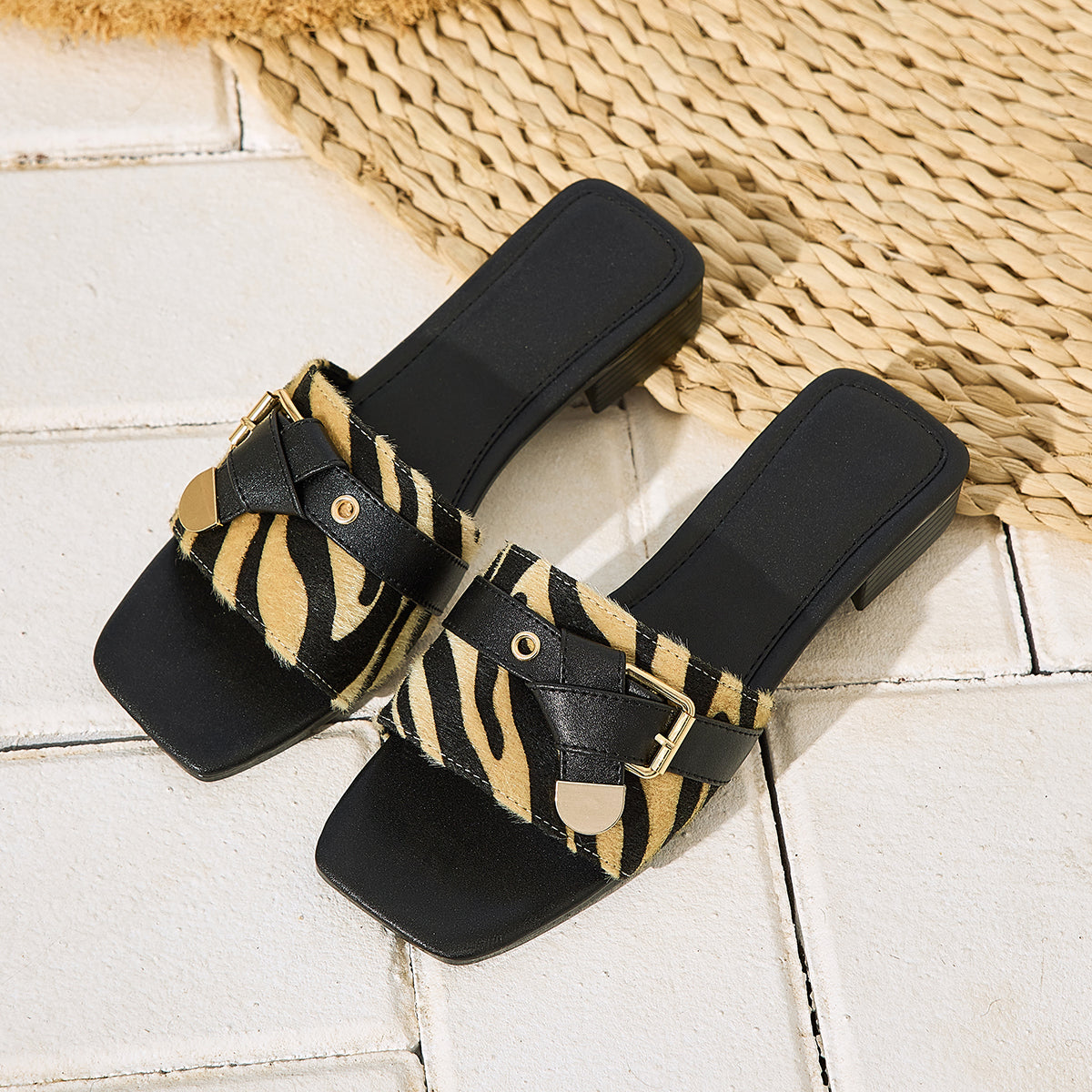 Elegant Women'S Vintage Comfortable Versatile Half-Slide Sandals, Women Shoes