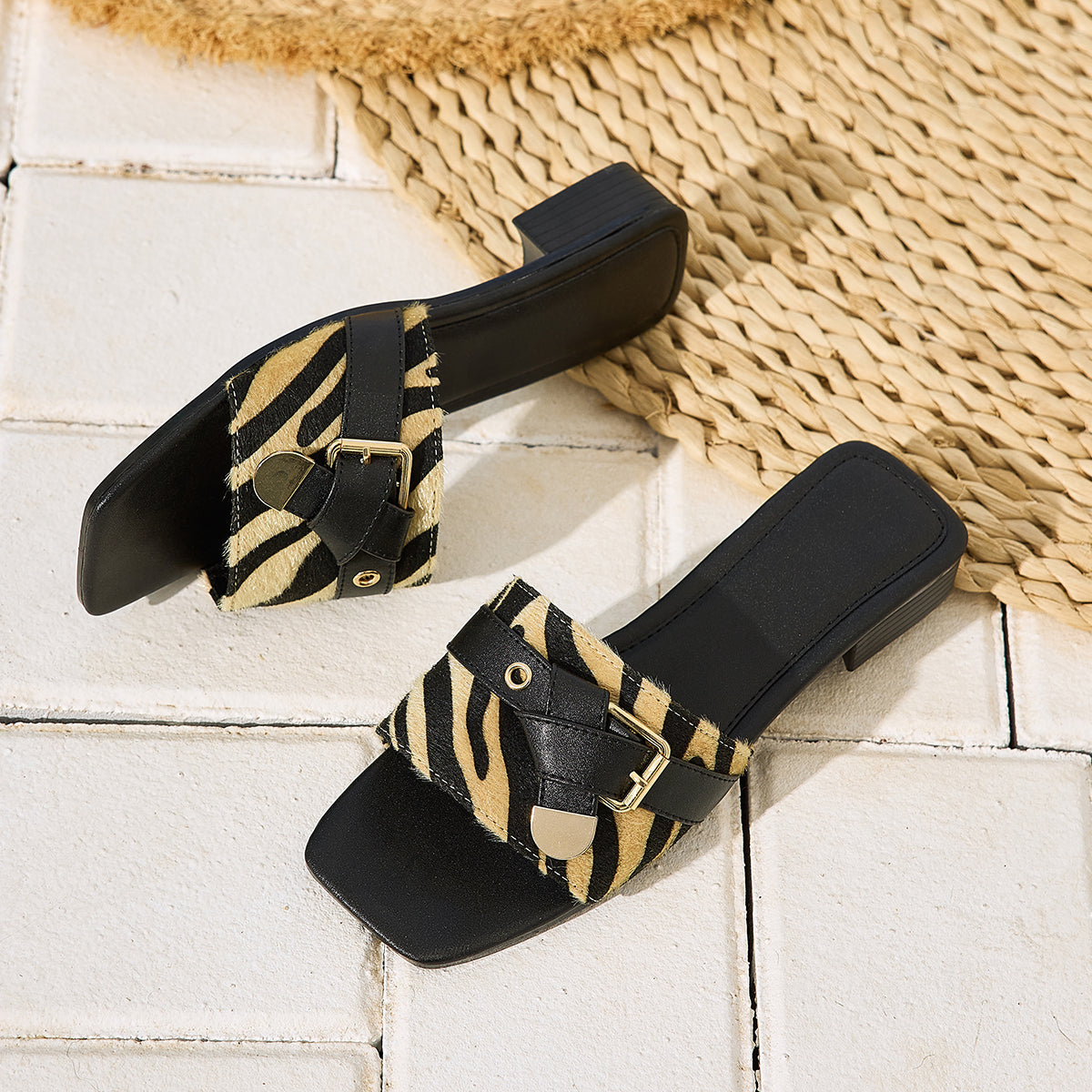 Elegant Women'S Vintage Comfortable Versatile Half-Slide Sandals, Women Shoes