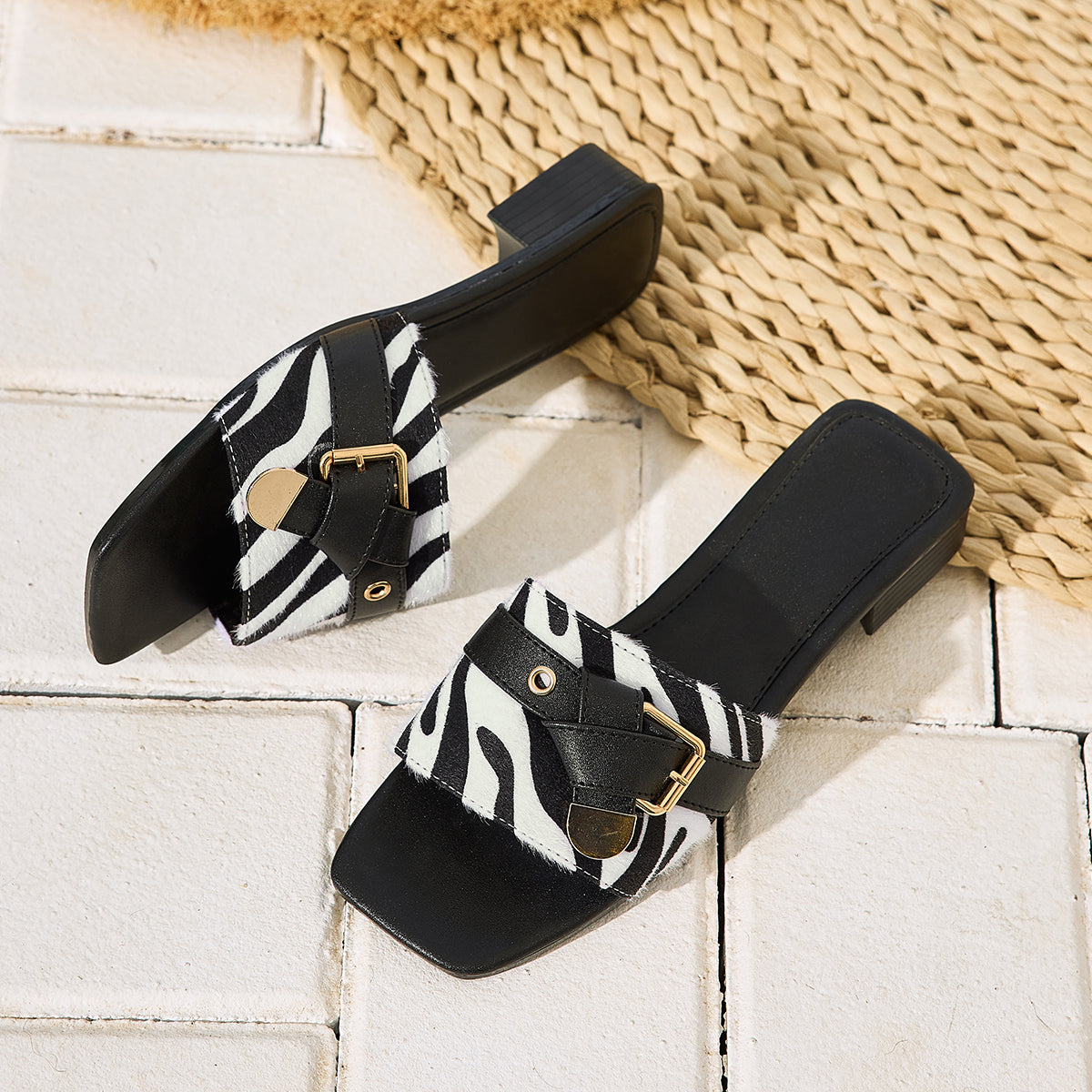 Elegant Women'S Vintage Comfortable Versatile Half-Slide Sandals, Women Shoes