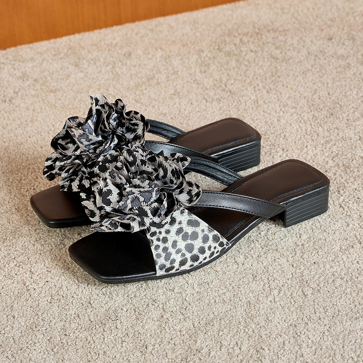 Elegant Women'S Leopard Print Beach Casual Sandals, Women Shoes