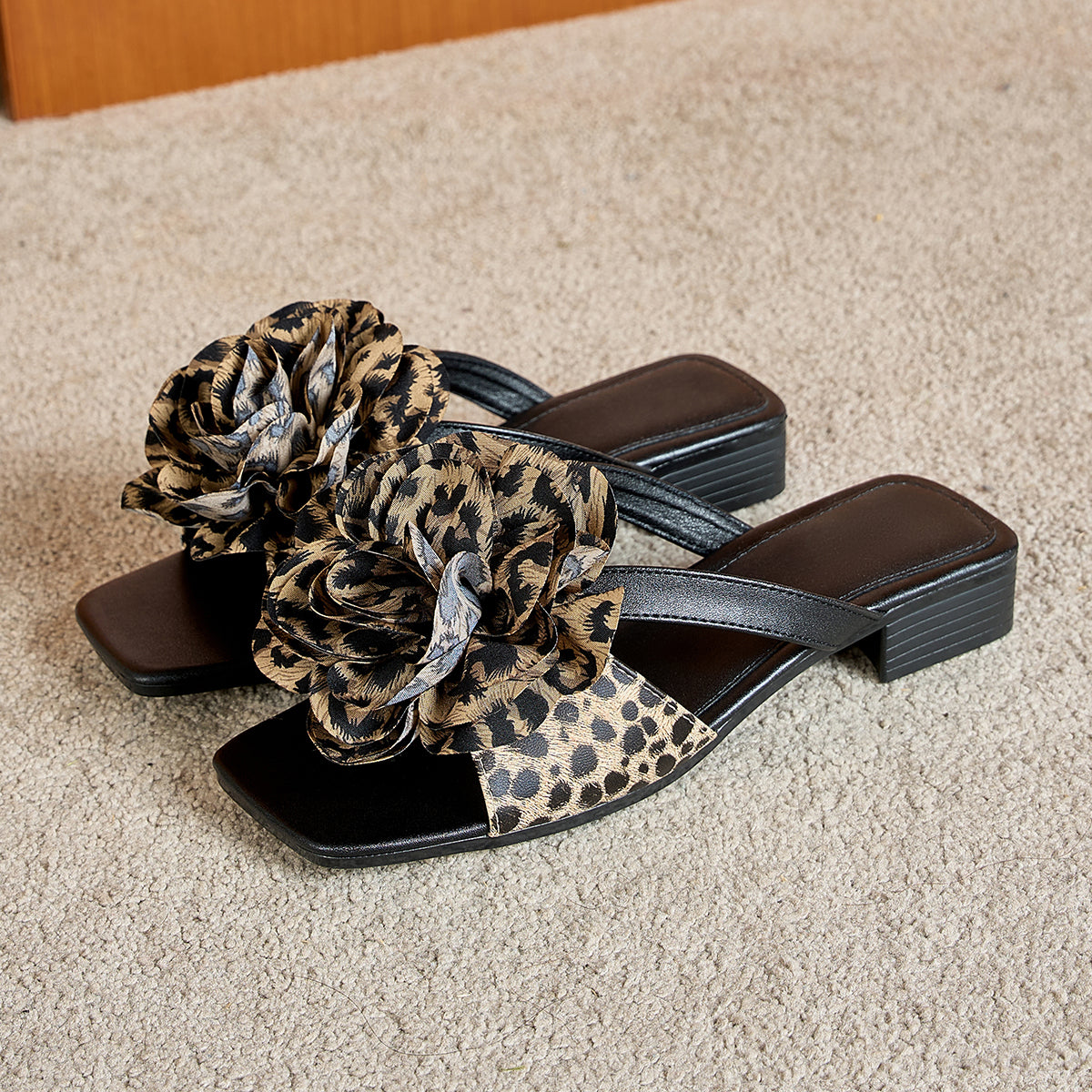 Elegant Women'S Leopard Print Beach Casual Sandals, Women Shoes