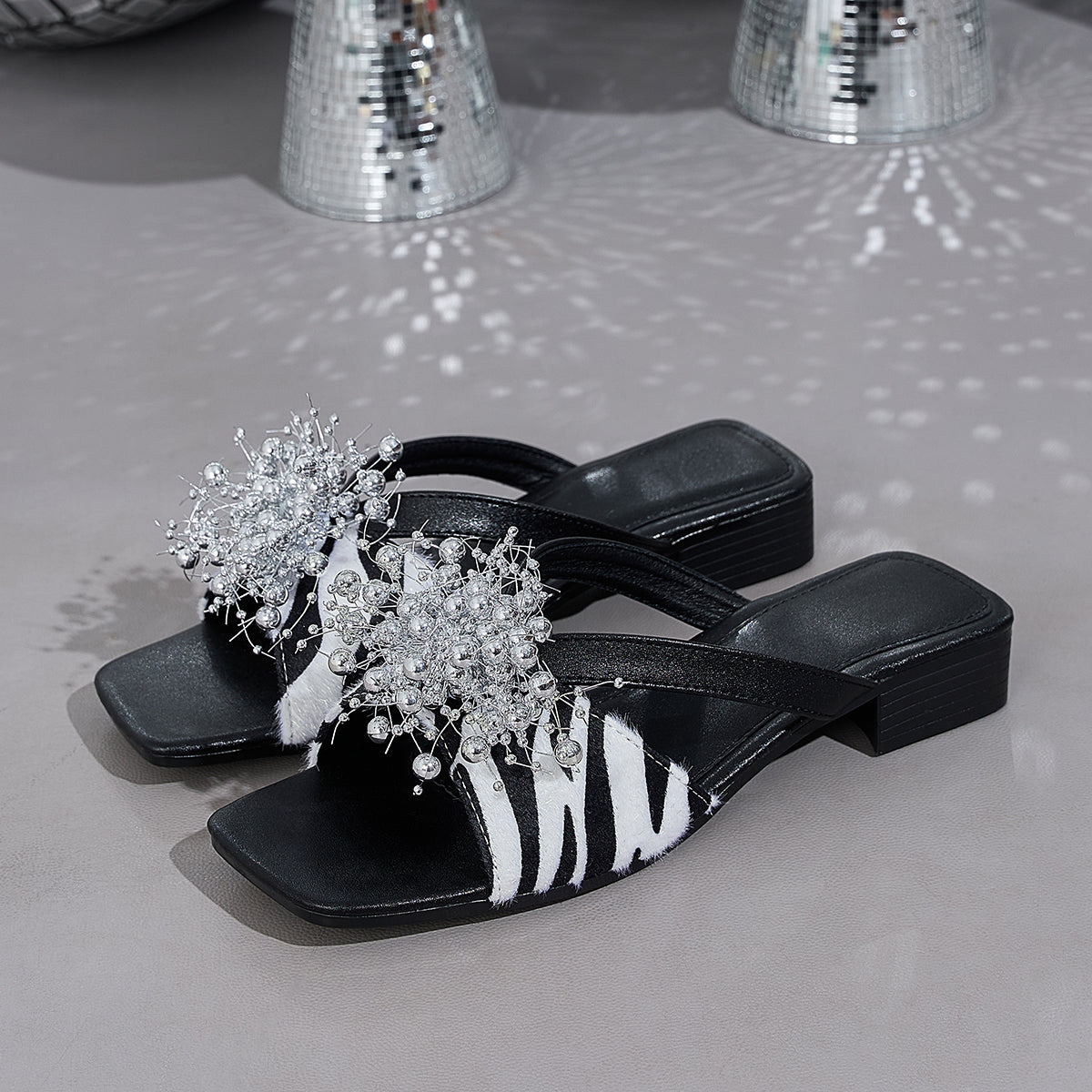 Elegant Women'S Stylish Floral Rhinestone Sandals, Women Shoes