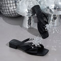 Elegant Women'S Stylish Floral Rhinestone Sandals, Women Shoes