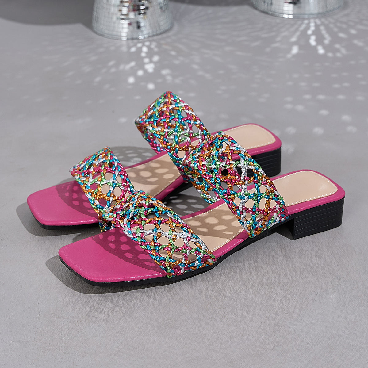 Elegant Women's Openwork Woven Slippers, Women Shoes