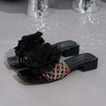 Elegant Women's Colorful Woven Flip-Flops, Women Shoes