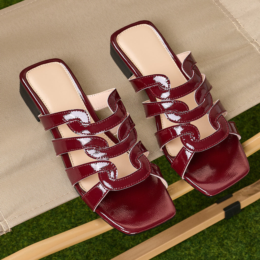 Elegant Open-Toe Sandals for Women with a Square Toe Design, Suitable for Casual Outings, Parties, And Travel., Women Shoes