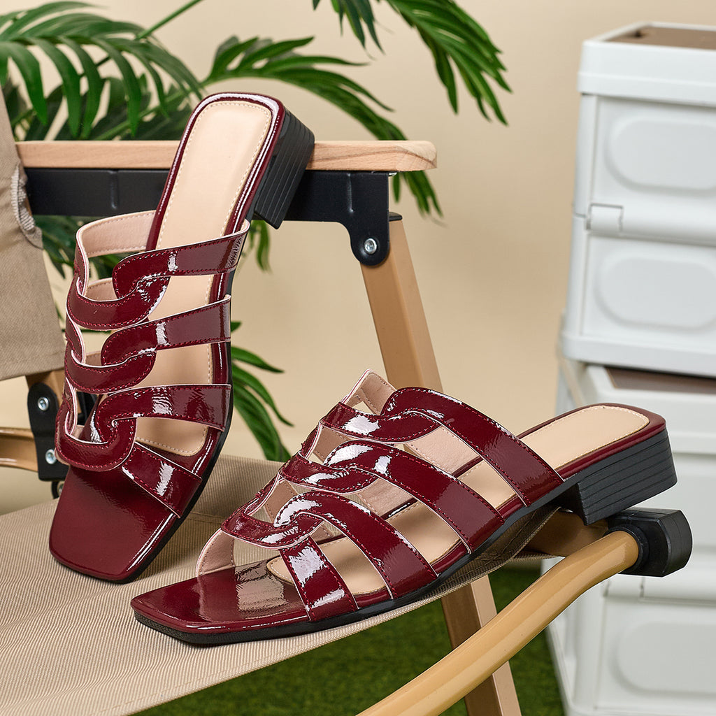 Elegant Open-Toe Sandals for Women with a Square Toe Design, Suitable for Casual Outings, Parties, And Travel., Women Shoes