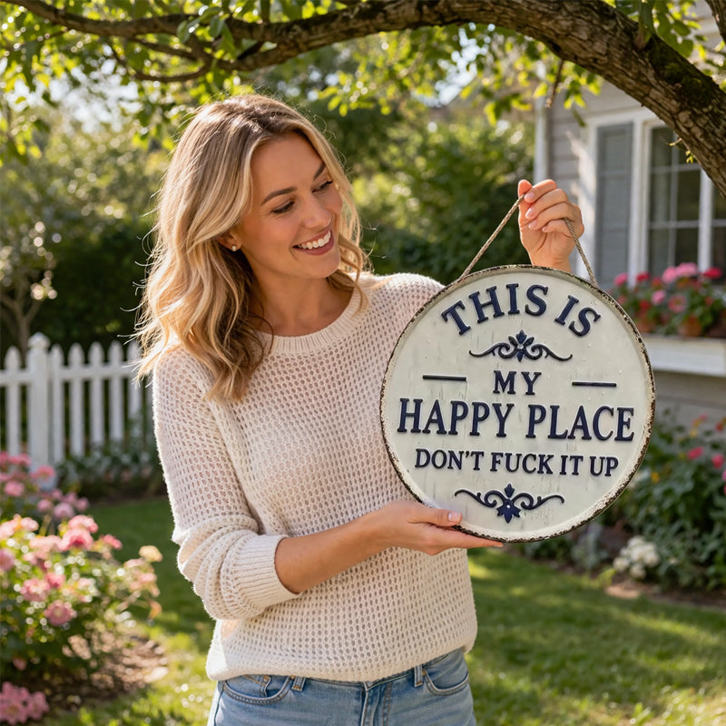 This Is My Happy Place Door Sign