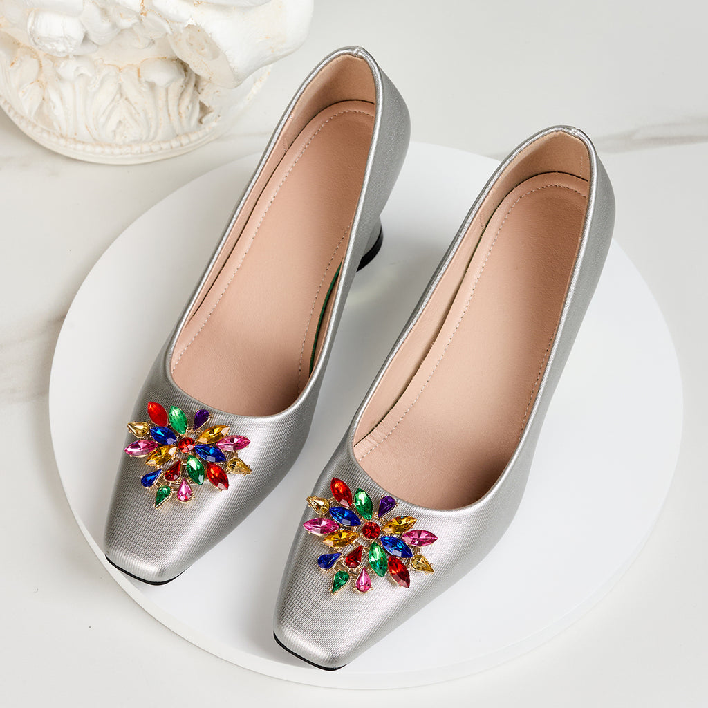 Elegant Women's High Heels - Chunky Block Square Toe Fashion Style, Suitable for Weddings, Parties, Balls and Travel, Women Shoes
