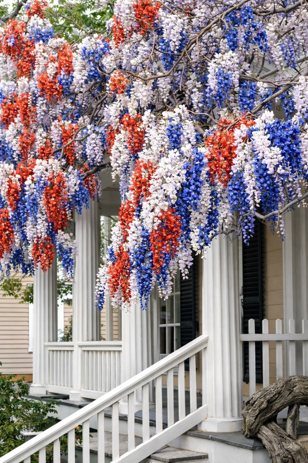 🇺🇸 Celebrate America's 250th with Red. White & Blue Wisteria Seeds 🌸