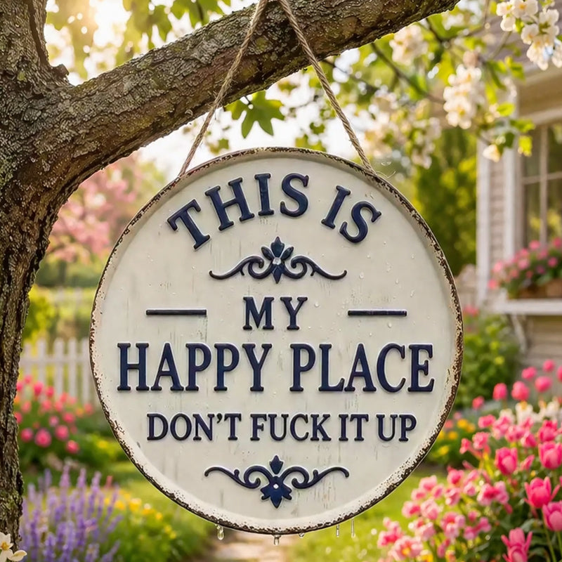 This Is My Happy Place Door Sign