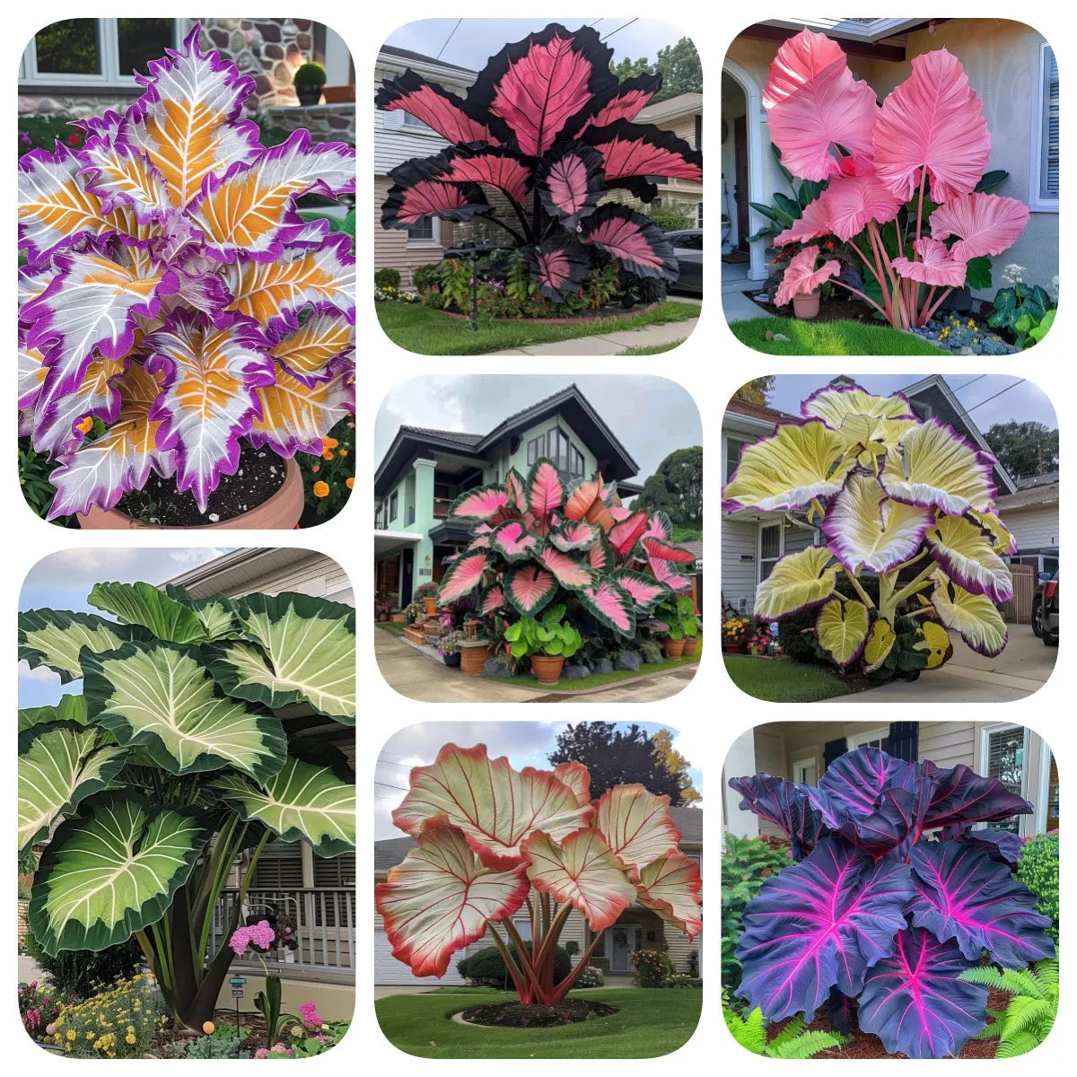 🌈 Giant Caladium Bulbs 🎊The color wizard that creates a dream garden 🌿✨