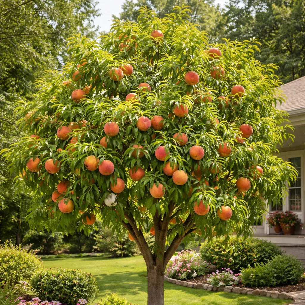 🔥 85K+ SOLD! 🍑 Heirloom Honey Red Dwarf Peach Tree Live Seeds