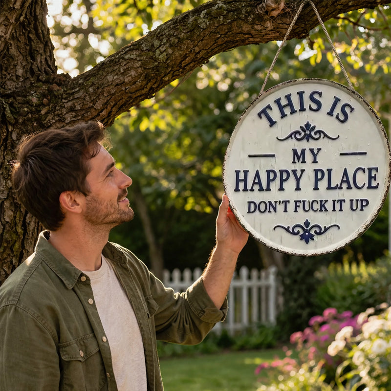 This Is My Happy Place Door Sign