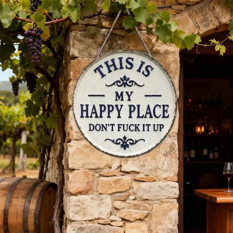 This Is My Happy Place Door Sign
