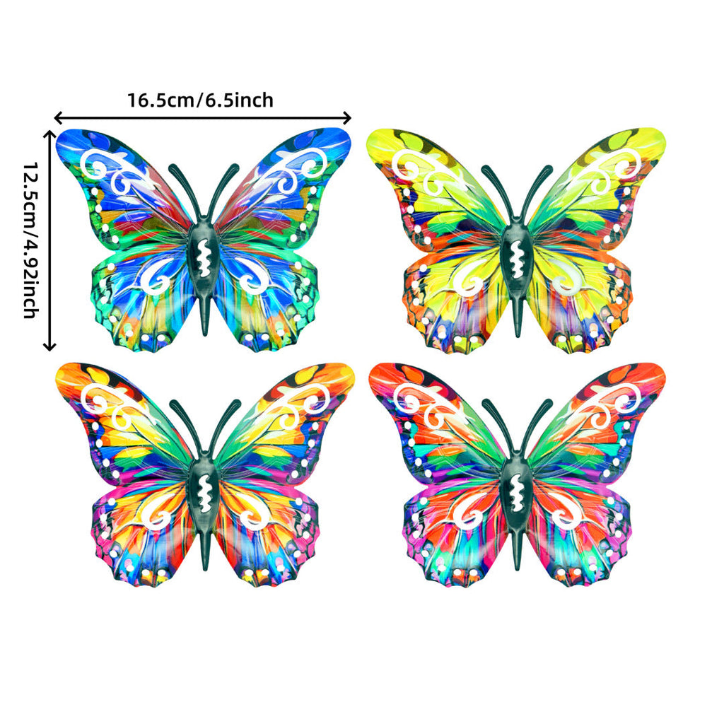🦋Vibrant Metal Butterfly Wall Art – 4 Color Set