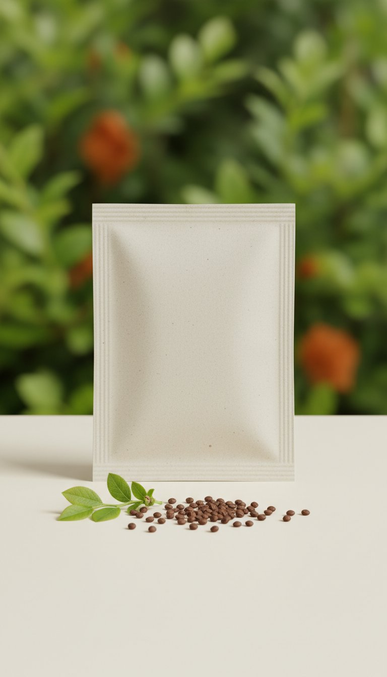 Blueberry bush seed packet with plant sprig