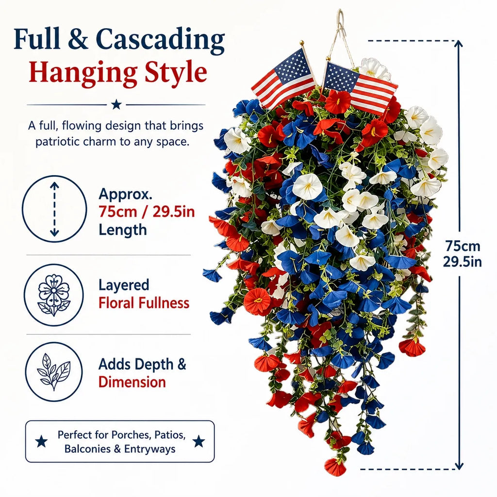 🇺🇸4th of July Decoration Tricolor Patriotic Artificial Flower✨
