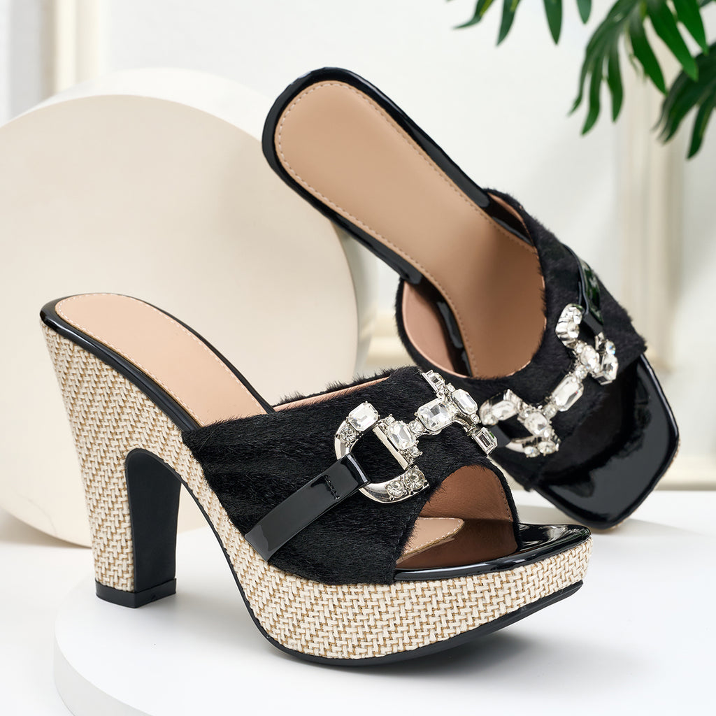Elegant Women'S Zebra Print High-Heeled Sandals for Outdoor Wear, Women Shoes