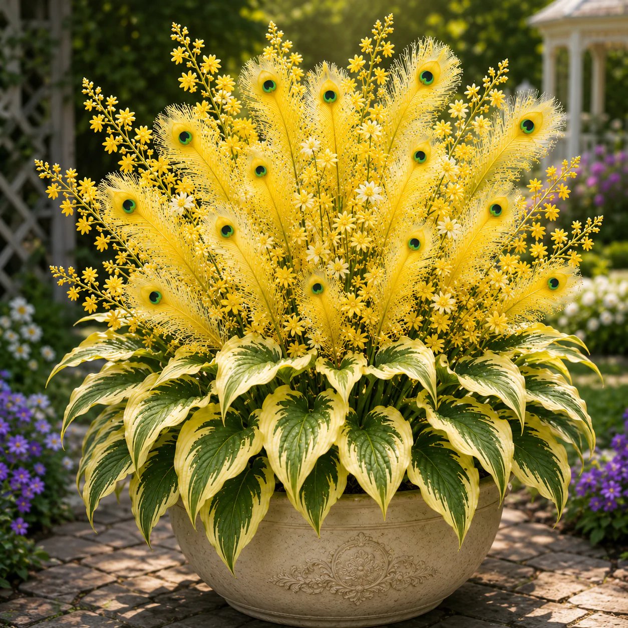 🔥LAST DAY SALE 49% OFF-🏠🤗 Peacock Flame Hosta Seeds💥 Stunning Colors That Brighten Any Space