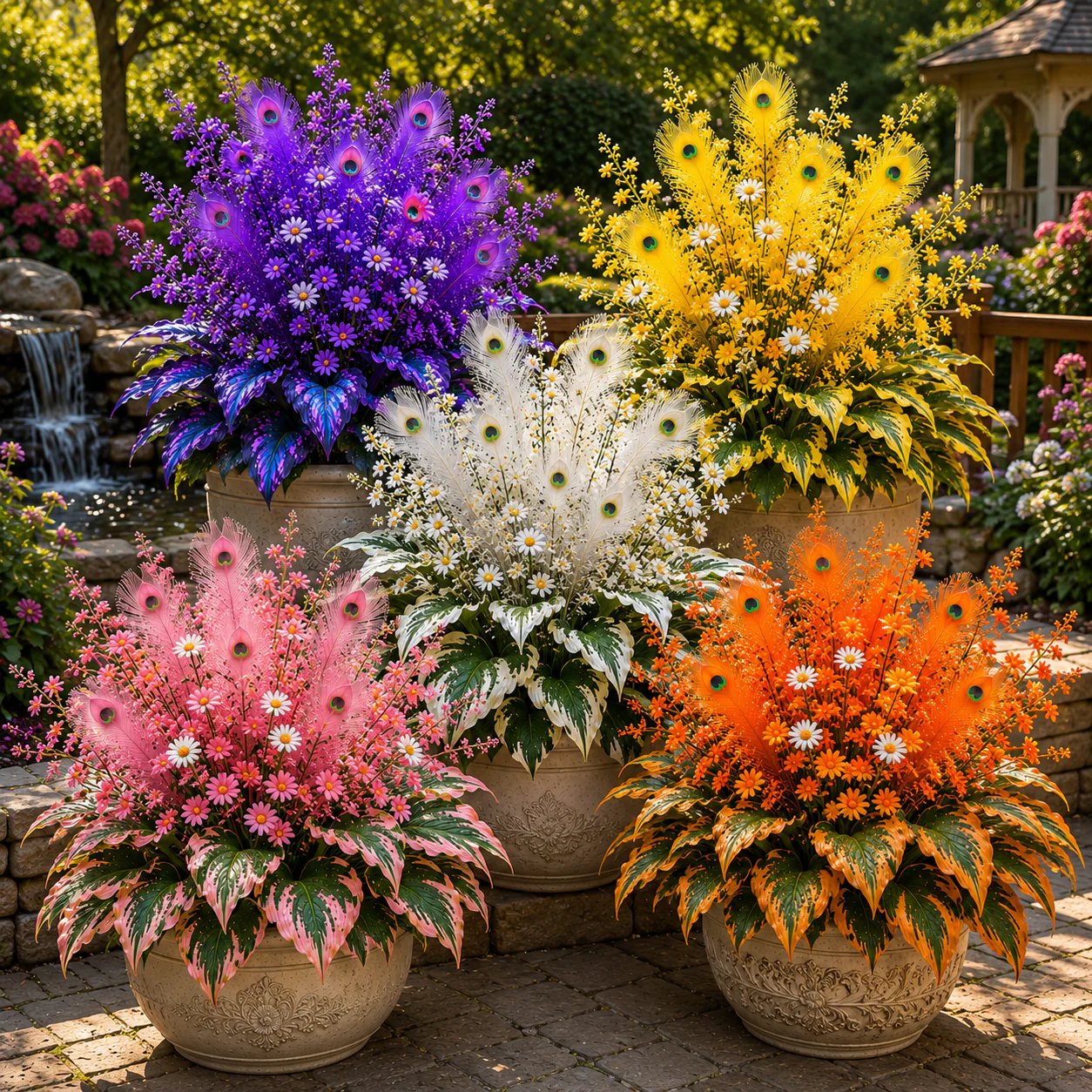 🔥LAST DAY SALE 49% OFF-🏠🤗 Peacock Flame Hosta Seeds💥 Stunning Colors That Brighten Any Space