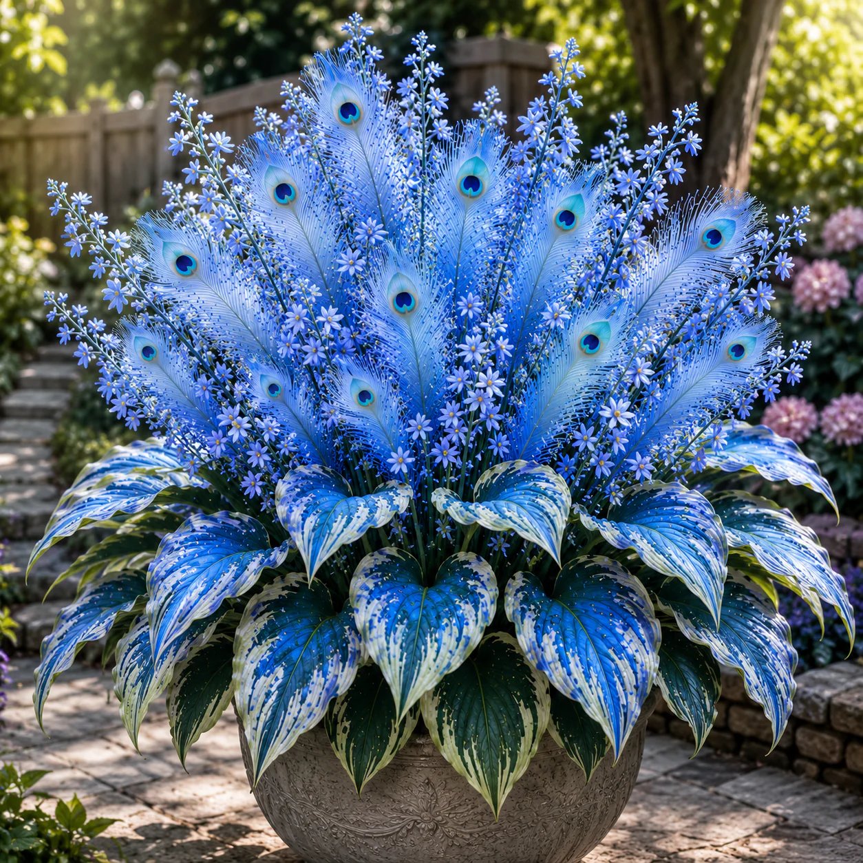 🔥LAST DAY SALE 49% OFF-🏠🤗 Peacock Flame Hosta Seeds💥 Stunning Colors That Brighten Any Space