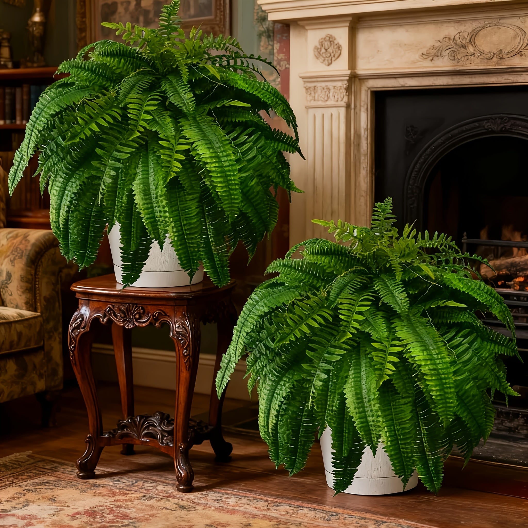 🌱 UV Resistant Ferns Artificial Plants Large for Planters. Office & Home Decor. Outdoor & Indoor