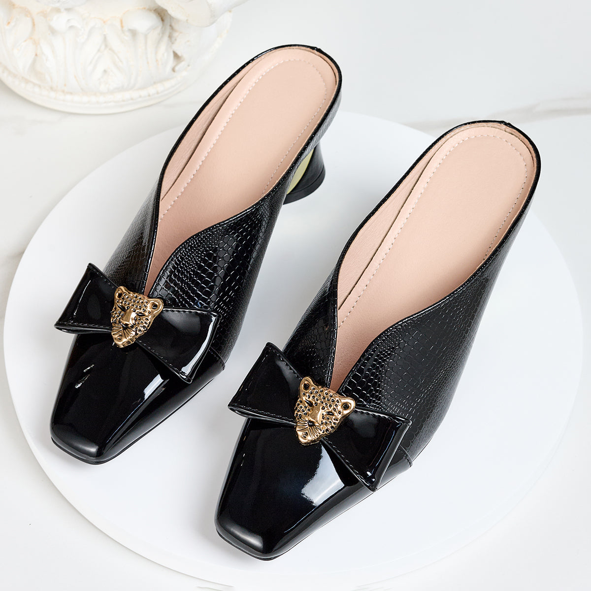 Elegant Women's High Heel Sandals with Chunky Block and Square Toe Slippers for Weddings, Balls, Parties & Casual Wear, Women Shoes