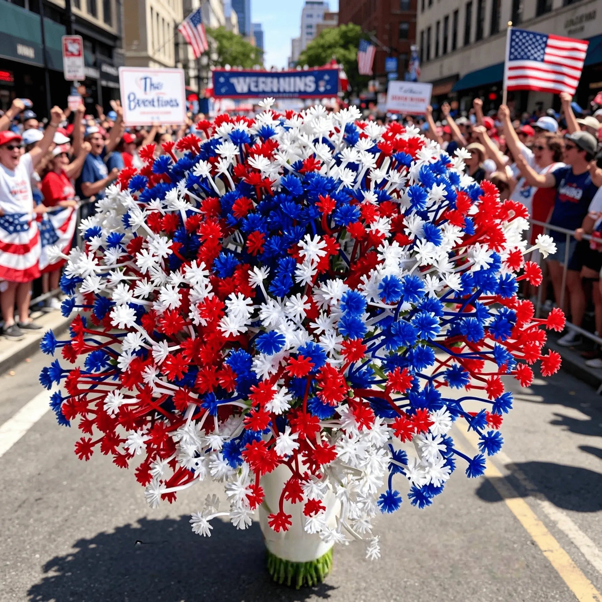 🔥4th of July Hot Sale 60% Off 🔥 Patriotic Red White Blue Artificial Flowers💐