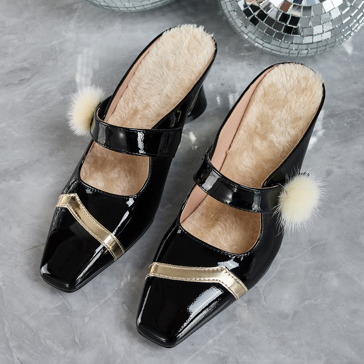 Elegant Women'S High-Heeled Sandals with a Stylish Chunky Heel And Furry Design, Suitable for Weddings, Parties, Proms, And Any Outdoor Travel Occasions., Women Shoes