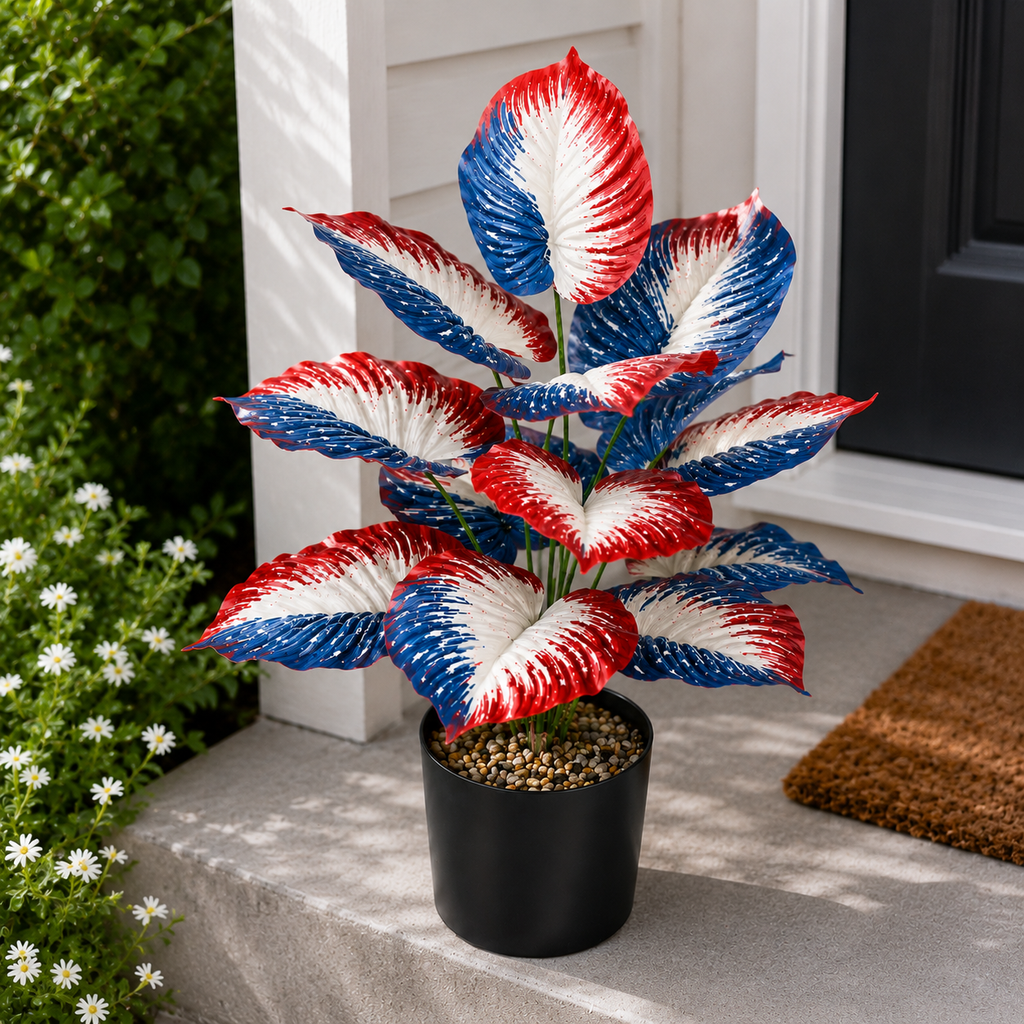 🔥Celebrate America's 250th 🌱UV Resistant Artificial Independence Day Hosta Decor suit🇺🇸