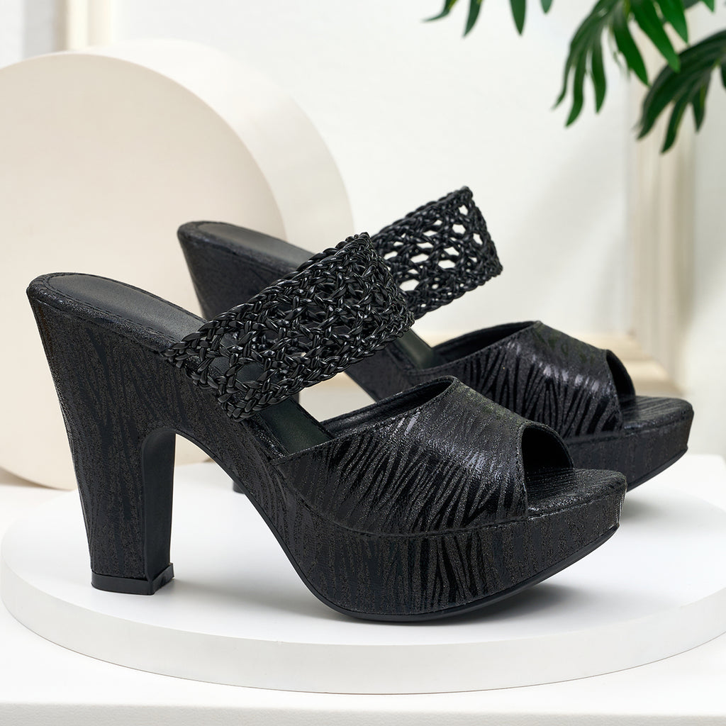 Elegant Women's Fashion Open-Weave High-Heel Sandals, Women Shoes