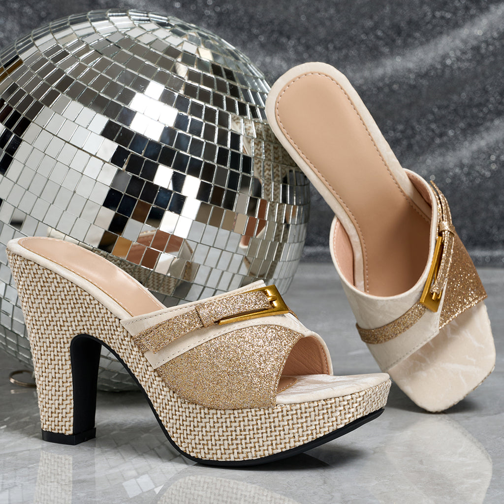 Elegant Women'S Color-Blocked Fashionable High-Heeled Sandals, Women Shoes
